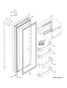 Fresh Food Door parts for Ge Refrigerator ZISS480DXDSS from AppliancePartsPros.com