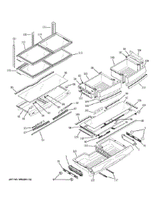 Fresh Food Shelves parts for Ge Refrigerator ZFGP21HZJSS from AppliancePartsPros.com