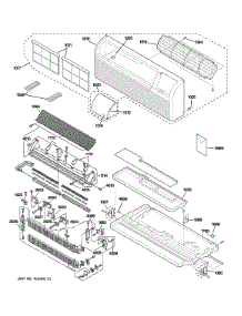 Grille, Heater & Base Pan Parts parts for Ge Room Air Conditioner AZ41E12EAPW2 from AppliancePartsPros.com