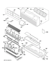 Grille, Heater & Base Pan Parts parts for Ge Room Air Conditioner AZ41E12EABW3 from AppliancePartsPros.com