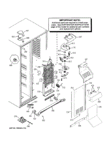 Freezer Section parts for Ge Refrigerator GSE23GGEBCBB from AppliancePartsPros.com