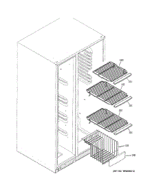 Freezer Shelves parts for Ge Refrigerator GSE26GGEBCBB from AppliancePartsPros.com