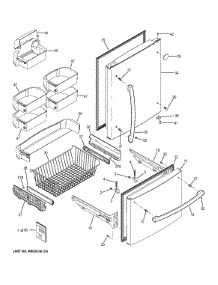 Doors parts for Ge Refrigerator GDE20ETEBRWW from AppliancePartsPros.com