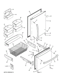 Doors parts for Ge Refrigerator GDE23ETEARBB from AppliancePartsPros.com