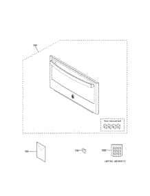 Microwave Door parts for Ge Wall Oven PK7800SK4SS from AppliancePartsPros.com