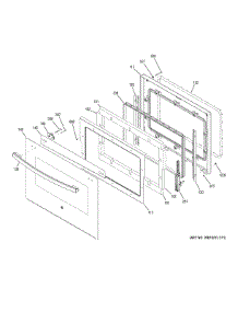 Door parts for Ge Wall Oven PT7050DF9BB from AppliancePartsPros.com