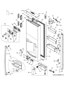 Dispenser Door parts for Ge Refrigerator DFE29JSDDSS from AppliancePartsPros.com