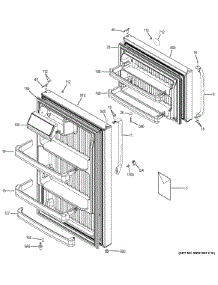 Doors parts for Ge Refrigerator GTH18GCDERCC from AppliancePartsPros.com