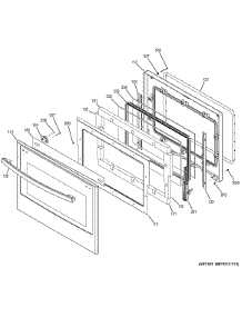 Lower Door parts for Ge Wall Oven JK5500SF3SS from AppliancePartsPros.com