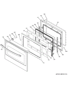 Door parts for Ge Wall Oven PT7050DF2BB from AppliancePartsPros.com
