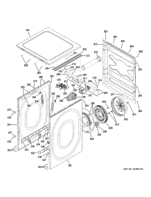 Cabinet & Drive Assembly parts for Ge Washer GFWR4800F1WW from AppliancePartsPros.com