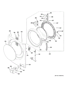 Front Panel & Door parts for Ge Washer GFWR4800F0WW from AppliancePartsPros.com