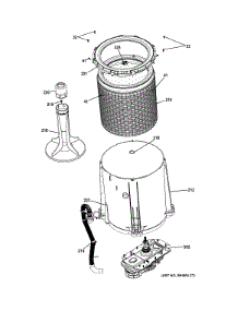 Tub, Basket & Agitator parts for Ge Washer Dryer Combo GTUP240GM6WW from AppliancePartsPros.com
