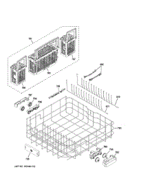 Lower Rack Assembly parts for Ge Dishwasher GDP695SSM5SS from AppliancePartsPros.com