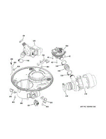 Sump & Motor Mechanism parts for Ge Dishwasher PDT825SGJ5BB from AppliancePartsPros.com