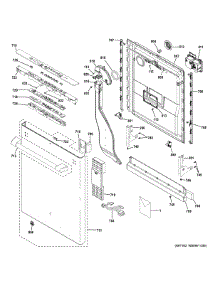 Escutcheon & Door Assembly parts for Ge Dishwasher CDT866P2M4S1 from AppliancePartsPros.com