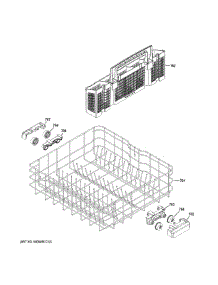 Lower Rack Assembly parts for Ge Dishwasher GDF530PSM0SS from AppliancePartsPros.com