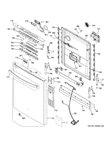 Escutcheon & Door Assembly parts for Ge Dishwasher GDT635HGM0BB from AppliancePartsPros.com