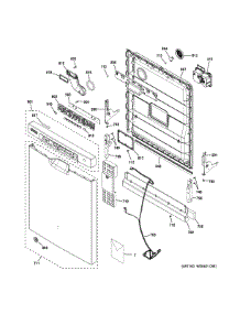Escutcheon & Door Assembly parts for Ge Dishwasher GDF630PGM0BB from AppliancePartsPros.com