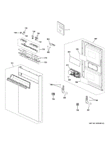 Escutcheon & Door Assembly parts for Ge Dishwasher GDT225SSL0SS from AppliancePartsPros.com