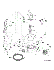 Motor-Pump Mechanism parts for Ge Dishwasher ZDT165SIL0II from AppliancePartsPros.com