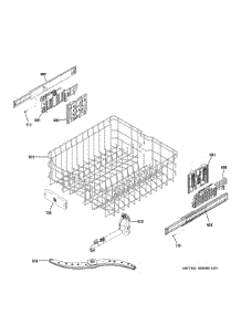 Upper Rack Assembly parts for Ge Dishwasher DDT595SMJ4ES from AppliancePartsPros.com