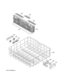 Lower Rack Assembly parts for Ge Dishwasher GDF510PMJ6SA from AppliancePartsPros.com