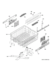 Upper Rack Assembly parts for Ge Dishwasher PDT855SBL3TS from AppliancePartsPros.com