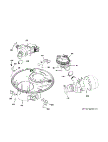 Sump & Motor Mechanism parts for Ge Dishwasher GDF510PGJ5WW from AppliancePartsPros.com