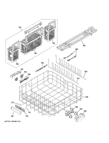 Lower Rack Assembly parts for Ge Dishwasher ZDT975SPJ2SS from AppliancePartsPros.com