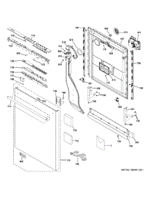 Escutcheon & Door Assembly parts for Ge Dishwasher ZDT915SSJ2SS from AppliancePartsPros.com