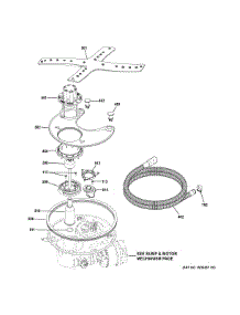 Sump & Filter Assembly parts for Ge Dishwasher PDT855SMJ2ES from AppliancePartsPros.com