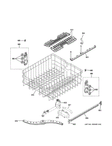 Upper Rack Assembly parts for Ge Dishwasher GDF620HMJ4ES from AppliancePartsPros.com