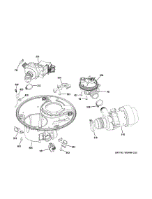 Sump & Motor Mechanism parts for Ge Dishwasher GDF520PSJ6SS from AppliancePartsPros.com