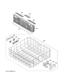 Lower Rack Assembly parts for Ge Dishwasher GDF510PSD6SS from AppliancePartsPros.com