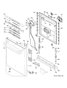 Escutcheon & Door Assembly parts for Ge Dishwasher CDT765SSF7SS from AppliancePartsPros.com