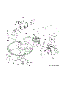 Sump & Motor Mechanism parts for Ge Dishwasher PDT760SSF7SS from AppliancePartsPros.com