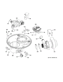 Sump & Motor Mechanism parts for Ge Dishwasher DDT575SSF6SS from AppliancePartsPros.com