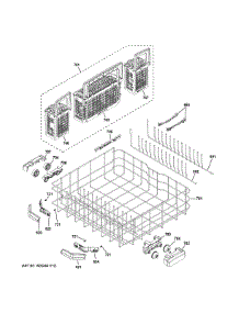 Lower Rack Assembly parts for Ge Dishwasher GDT740SIF7II from AppliancePartsPros.com