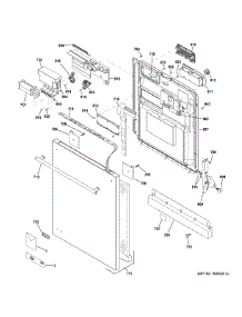 Escutcheon & Door Assembly parts for Ge Dishwasher ZBD6920P30SS from AppliancePartsPros.com