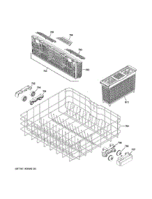Lower Rack Assembly parts for Ge Dishwasher ADT521PGJ2BS from AppliancePartsPros.com