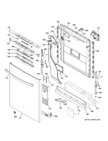 Escutcheon & Door Assembly parts for Ge Dishwasher GDT680SGH2BB from AppliancePartsPros.com