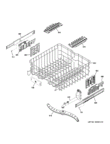 Upper Rack Assembly parts for Ge Dishwasher GDT580SGF4WW from AppliancePartsPros.com