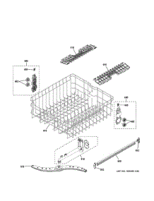 Upper Rack Assembly parts for Ge Dishwasher GDF540HGD4WW from AppliancePartsPros.com