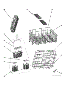 Rack Assemblies parts for Ge Dishwasher GLDT696D02SS from AppliancePartsPros.com