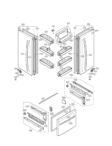 Doors parts for Lg Refrigerator LFC20760ST/00 from AppliancePartsPros.com