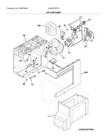 Container parts for Frigidaire Refrigerator LGHK2336TF3 from AppliancePartsPros.com