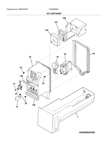 Ice Container parts for Frigidaire Refrigerator FGHB2868TP3 from AppliancePartsPros.com