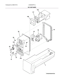 Ice Container parts for Frigidaire Refrigerator LGHB2867PFLA from AppliancePartsPros.com
