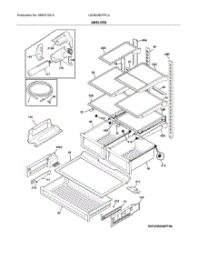 Shelves parts for Frigidaire Refrigerator LGHB2867PFLA from AppliancePartsPros.com